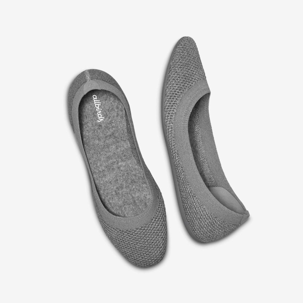Allbirds Tree Breezers Flats in Limited Edition Mist (Dark Grey Sole) Size 9